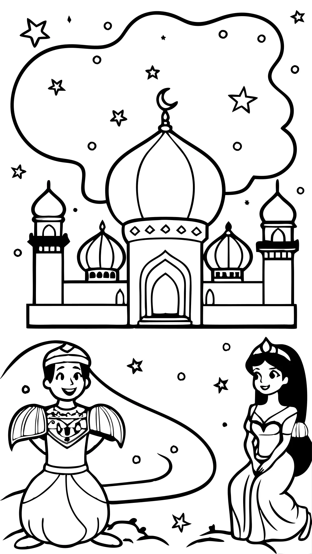 Aladdin Jasmine Coloring Pages